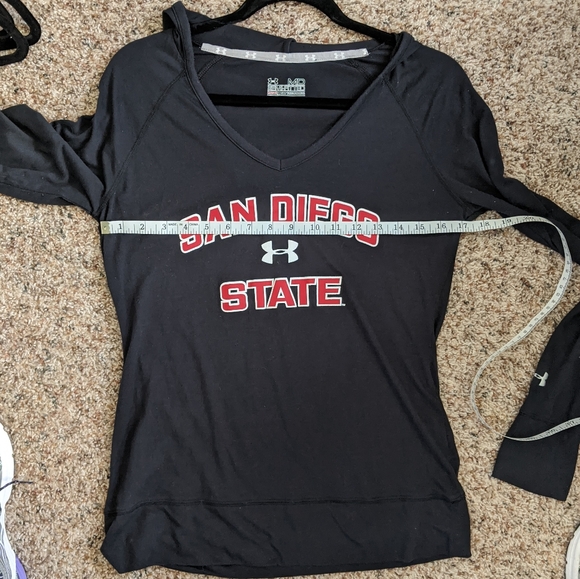 (Under Armour) Black San Diego State Hoodie Med - Picture 5 of 9